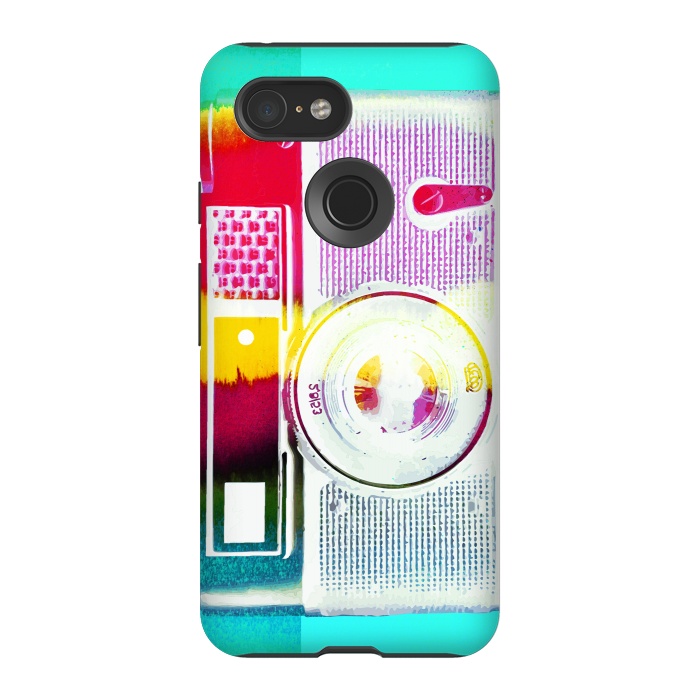 Pixel 3 StrongFit Colorful vintage photography camera by Oana 