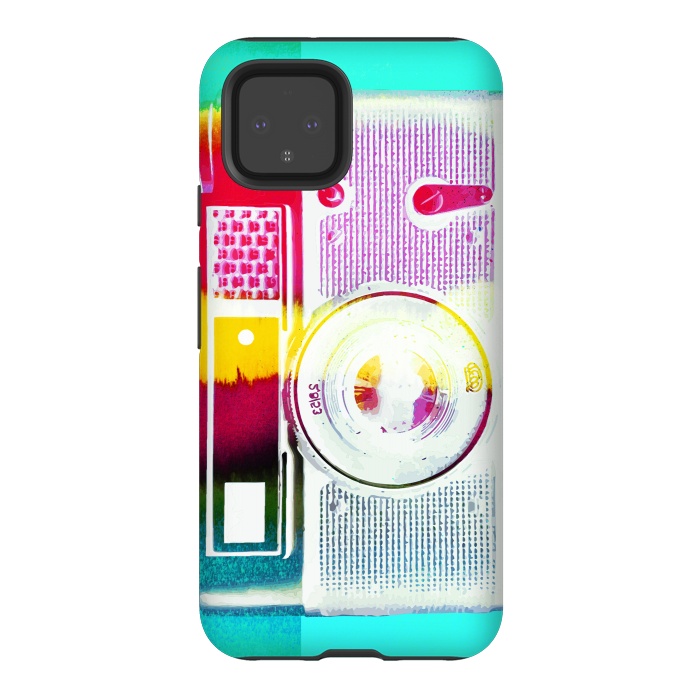 Pixel 4 StrongFit Colorful vintage photography camera by Oana 