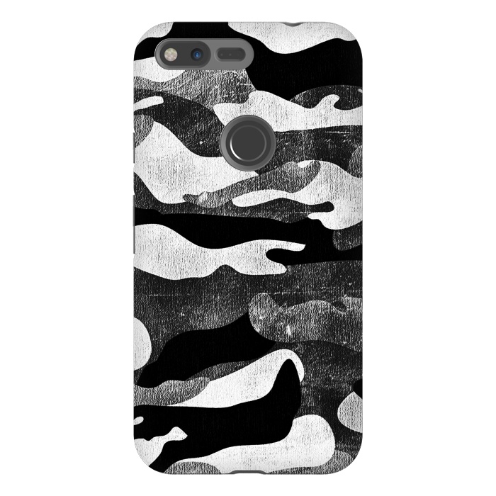 Pixel XL StrongFit Black and white grunge camo by Oana 