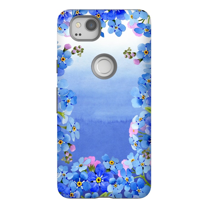 Pixel 2 StrongFit Forget me not - Floral Spring Dream by  Utart