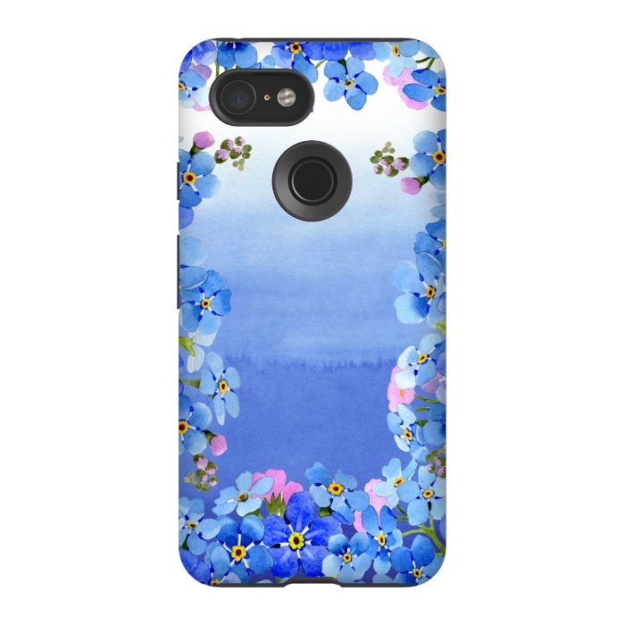 Pixel 3 StrongFit Forget me not - Floral Spring Dream by  Utart