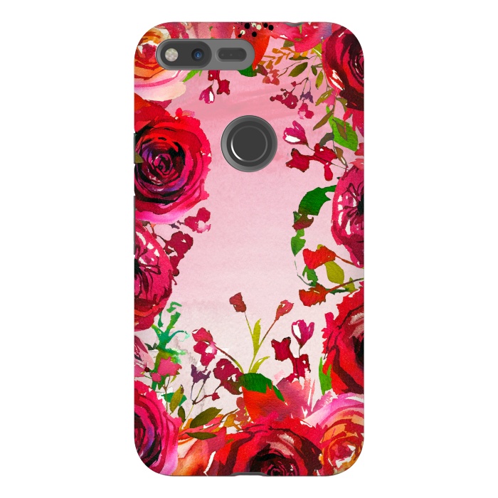 Pixel XL StrongFit Moody red Rose Flowers by  Utart