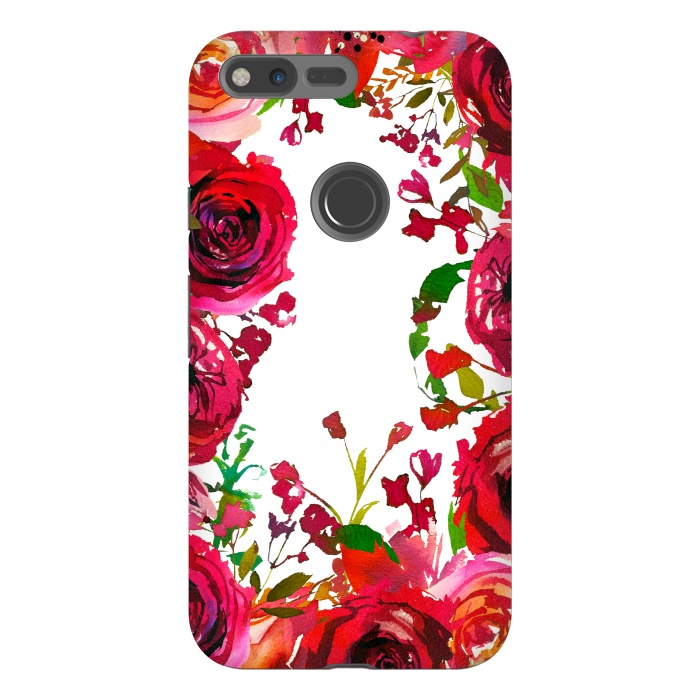 Pixel XL StrongFit Moody red roses on white by  Utart