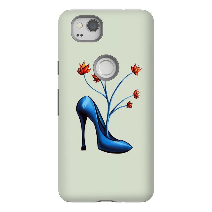 Pixel 2 StrongFit High Heel Shoe And Flower Bouquet Art by Boriana Giormova