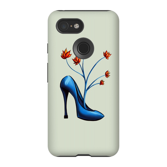 Pixel 3 StrongFit High Heel Shoe And Flower Bouquet Art by Boriana Giormova