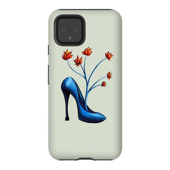 Pixel 4 StrongFit High Heel Shoe And Flower Bouquet Art by Boriana Giormova