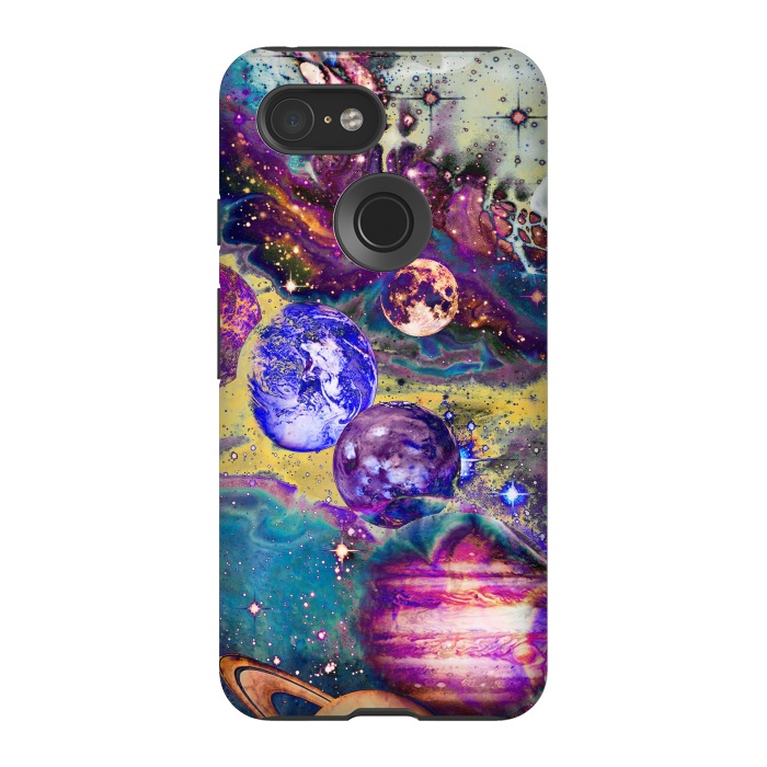 Pixel 3 StrongFit Psychedelic vibrant space explosion by Oana 