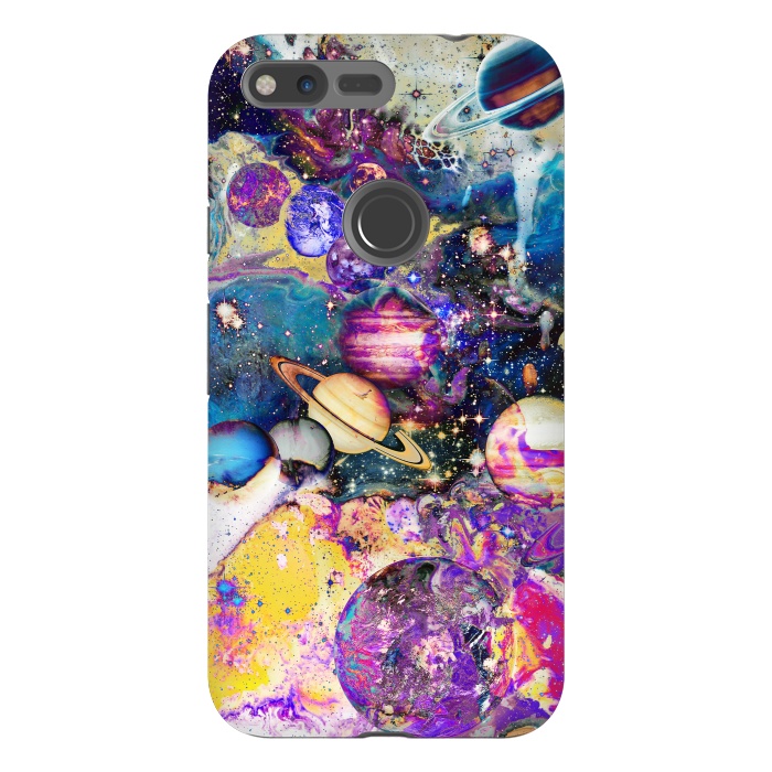 Pixel XL StrongFit Multicolor psychedelic planets and stars by Oana 