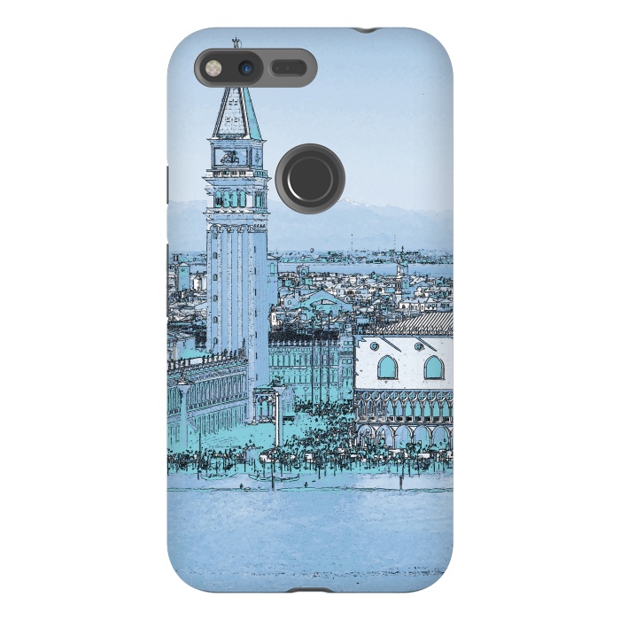 Pixel XL StrongFit Painted watercolor Venice San Marco Square by Oana 
