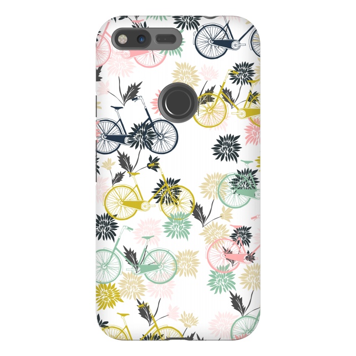 Pixel XL StrongFit Bicycle and Flowers by Karolina