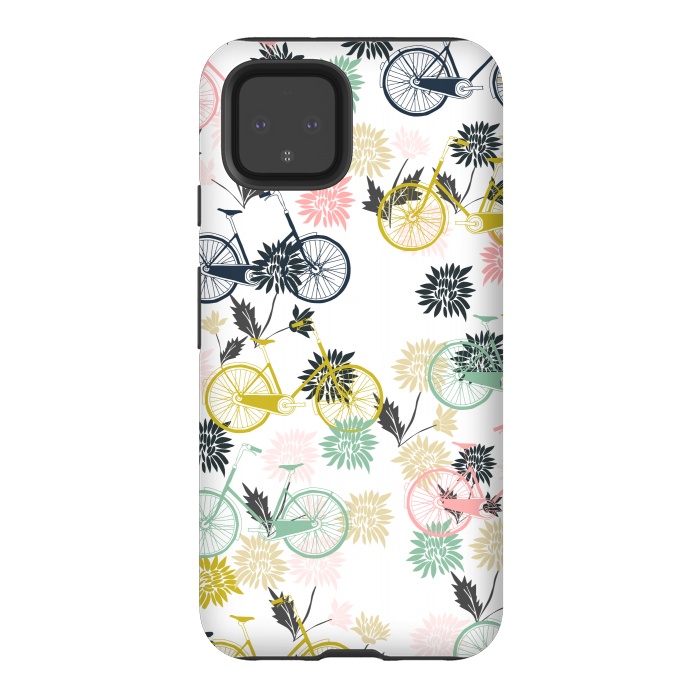Pixel 4 StrongFit Bicycle and Flowers by Karolina