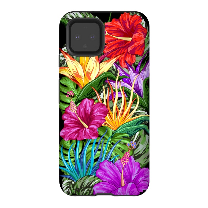Pixel 4 StrongFit Tropical Flora Summer Mood by BluedarkArt
