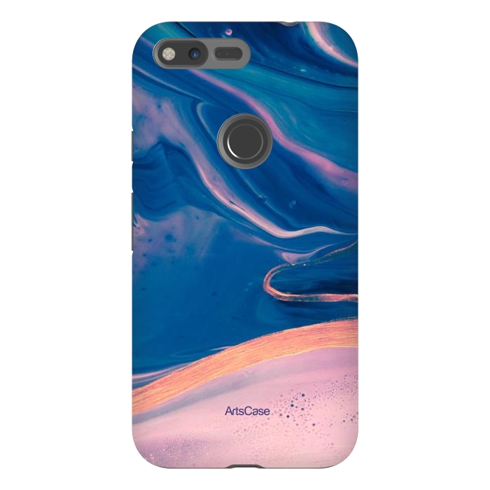 Pixel XL StrongFit Acrylic Paint Abstract Marbling by ArtsCase