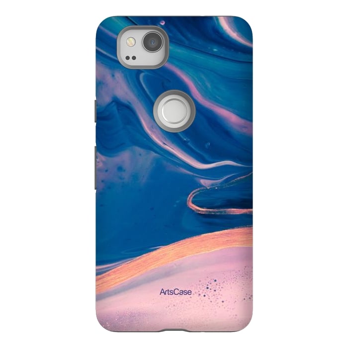 Pixel 2 StrongFit Acrylic Paint Abstract Marbling by ArtsCase