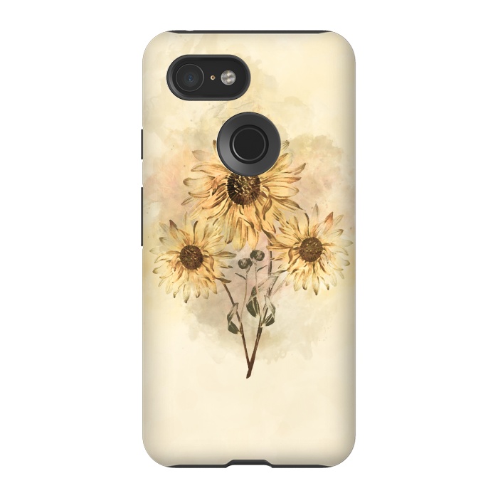 Pixel 3 StrongFit Sunflower Bouquet by Creativeaxle
