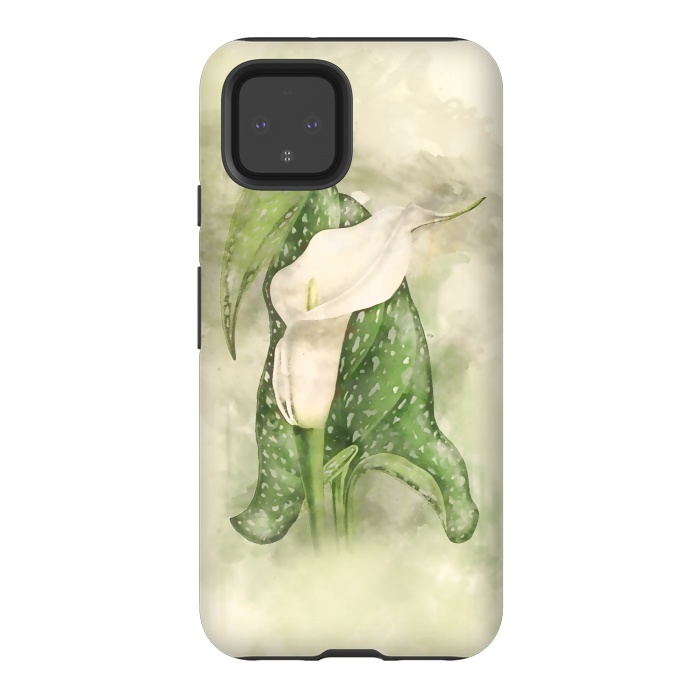 Pixel 4 StrongFit Vintage Calla by Creativeaxle