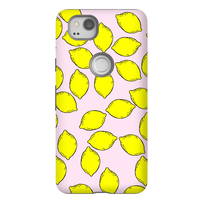 Pixel 2 StrongFit Cute Lemons by Karolina