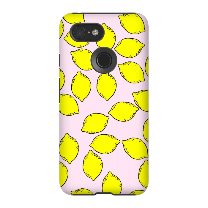 Pixel 3 StrongFit Cute Lemons by Karolina