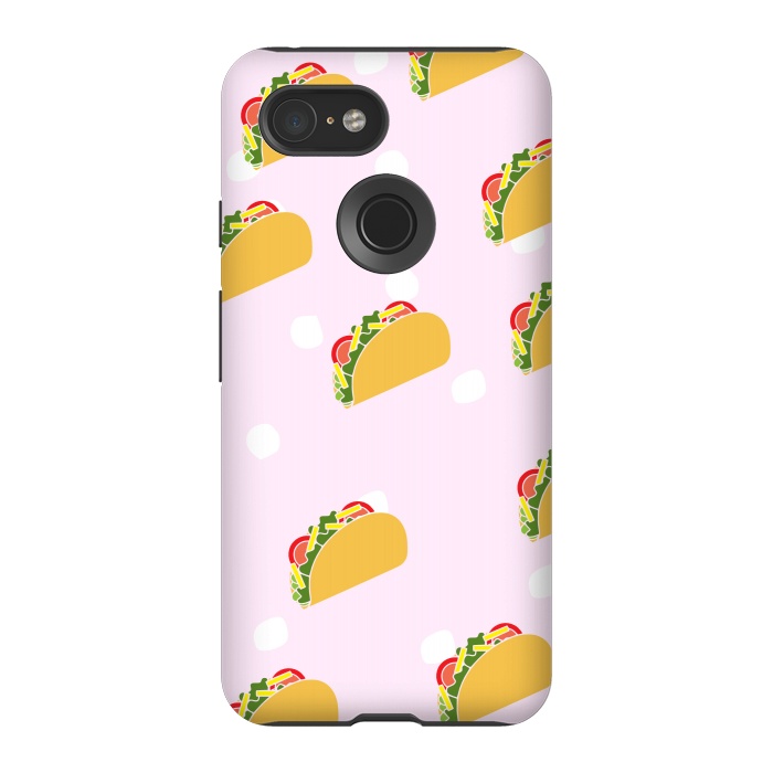 Pixel 3 StrongFit Cute Tacos by Karolina