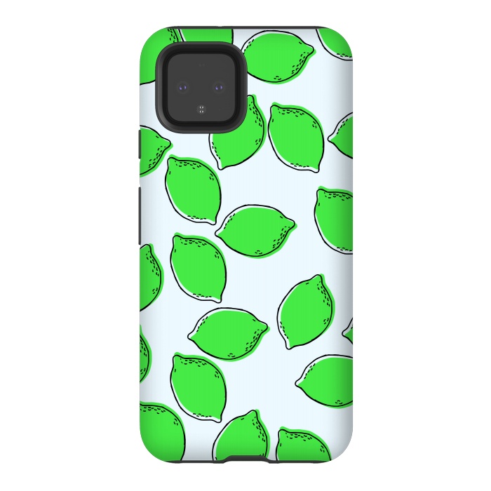 Pixel 4 StrongFit Cute Lime by Karolina