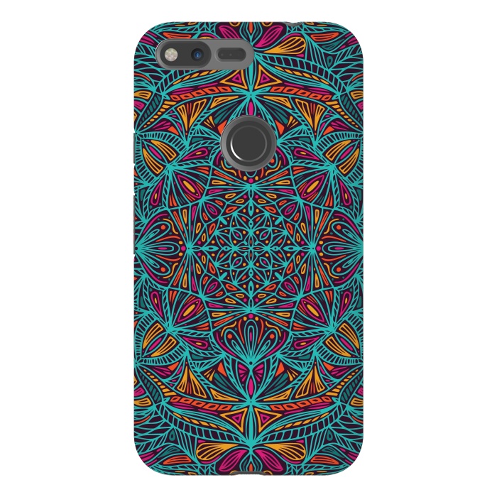 Pixel XL StrongFit Colorful Mandala Pattern Design 19 by Jelena Obradovic