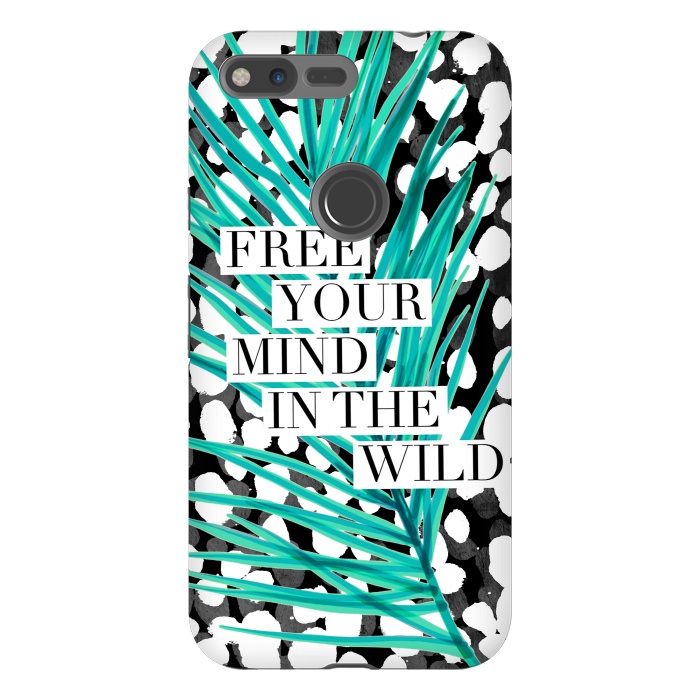 Pixel XL StrongFit Free your mind - tropical typography graphic by Oana 
