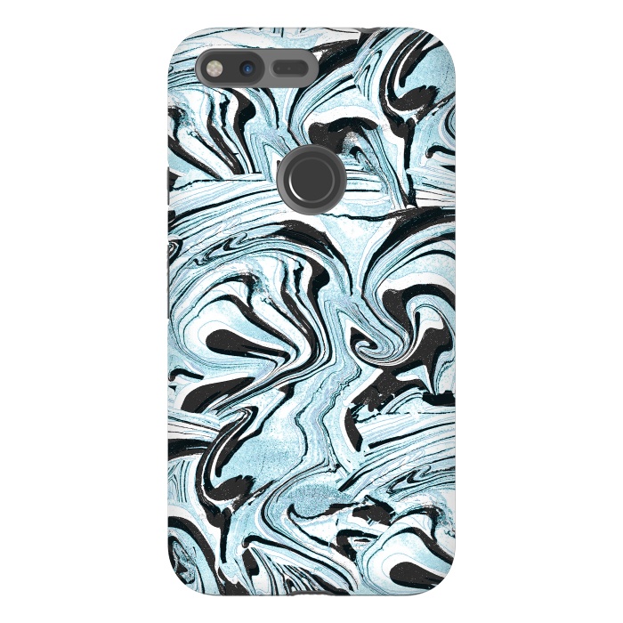 Pixel XL StrongFit Abstract brushed painted marble by Oana 