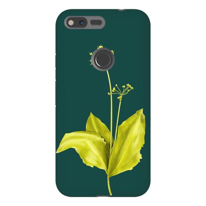 Pixel XL StrongFit Wild Garlic Green Plant Botanical Art by Boriana Giormova