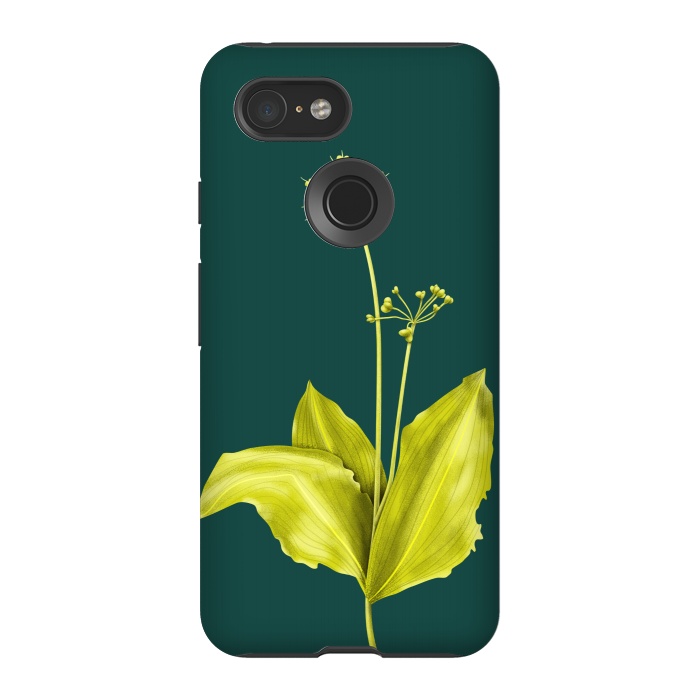 Pixel 3 StrongFit Wild Garlic Green Plant Botanical Art by Boriana Giormova
