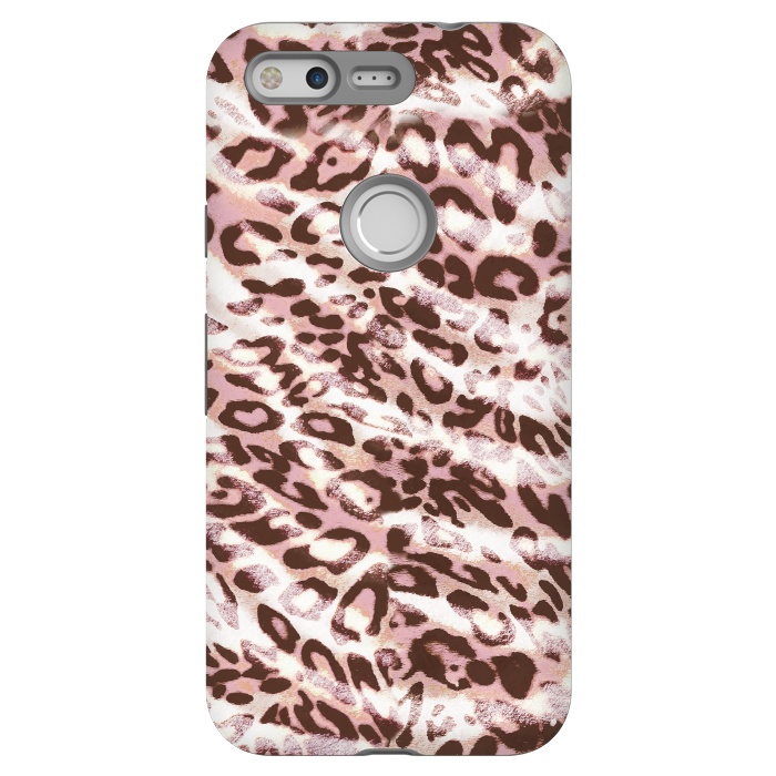 Pixel StrongFit brushed pink grungy leopard print spots by Oana 