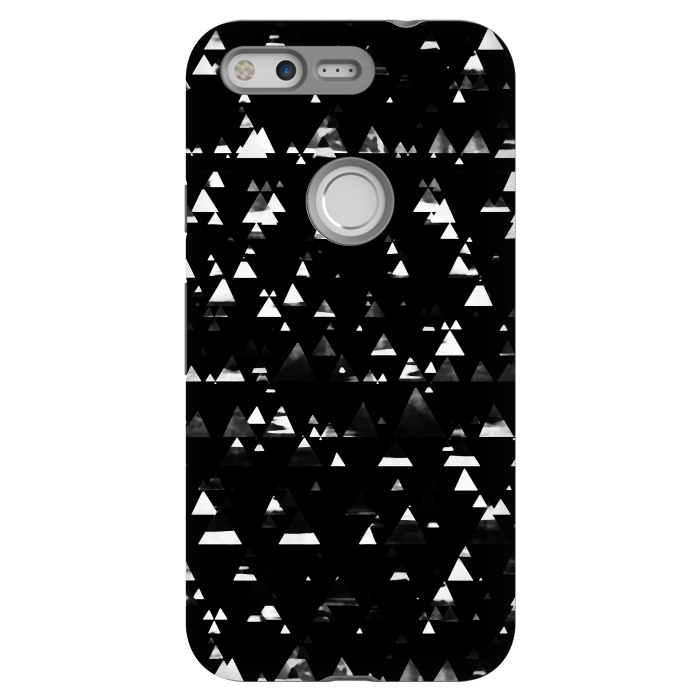 Pixel StrongFit Black and white graphic triangles pattern by Oana 