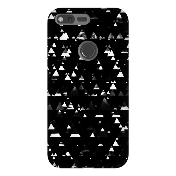 Pixel XL StrongFit Black and white graphic triangles pattern by Oana 
