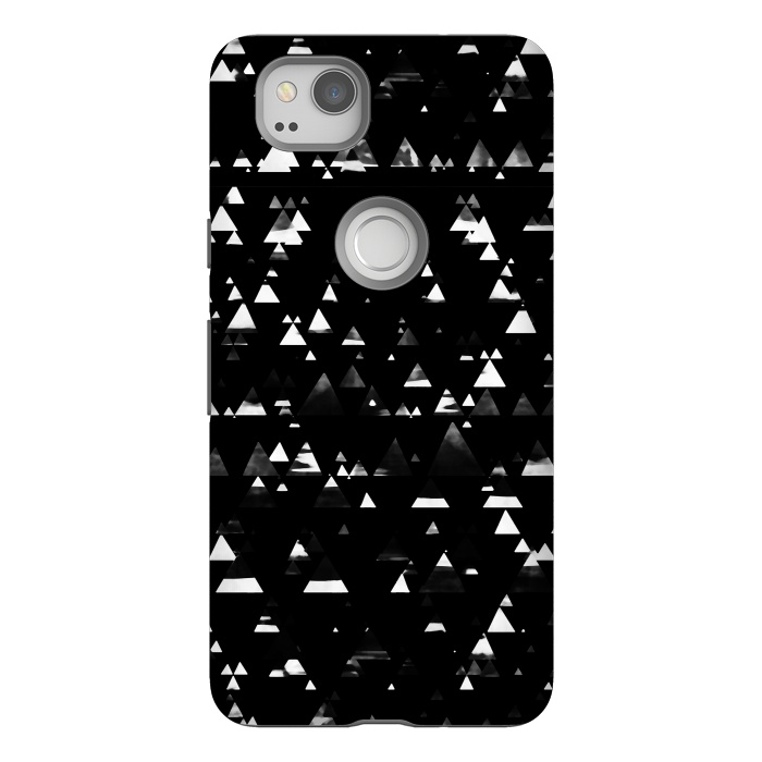 Pixel 2 StrongFit Black and white graphic triangles pattern by Oana 