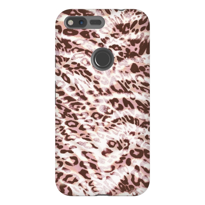 Pixel XL StrongFit Blush pink leopard print and zebra stripes by Oana 