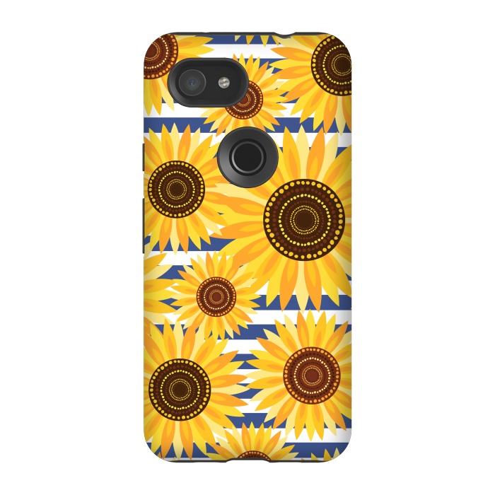 Pixel 3A StrongFit Sunflowers by Laura Grant