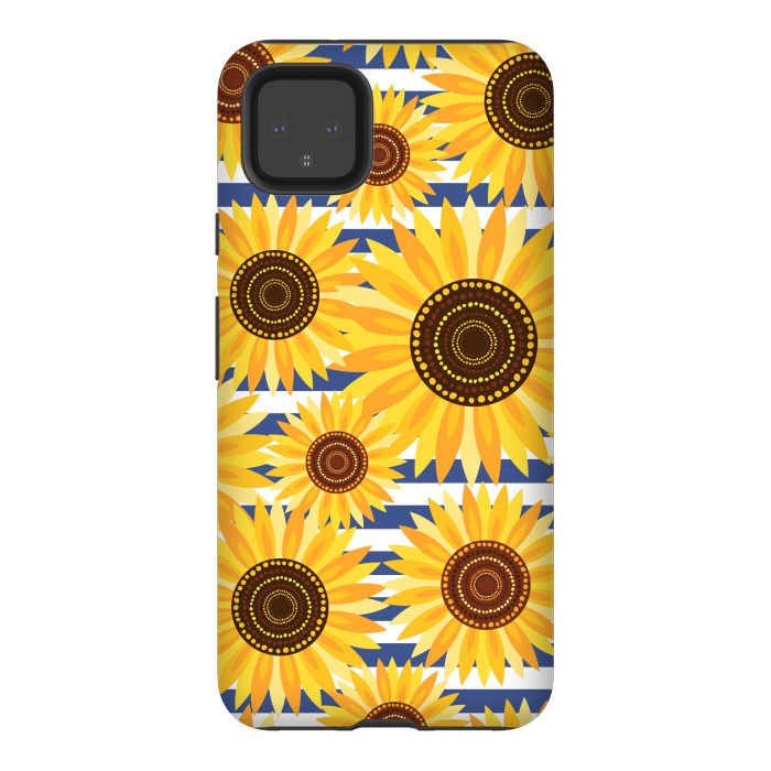 Pixel 4XL StrongFit Sunflowers by Laura Grant