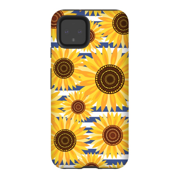 Pixel 4 StrongFit Sunflowers by Laura Grant