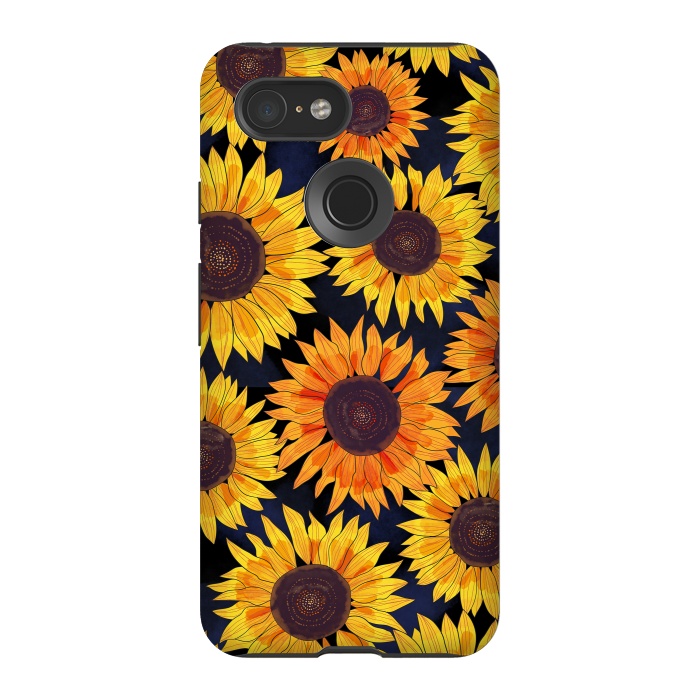 Pixel 3 StrongFit Sunflowers 2 by Laura Grant