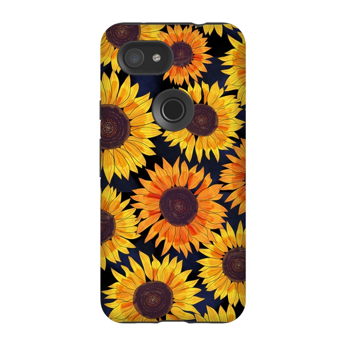 Pixel 3A StrongFit Sunflowers 2 by Laura Grant
