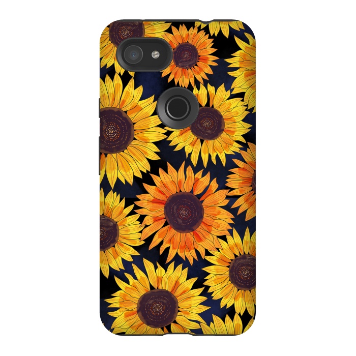 Pixel 3AXL StrongFit Sunflowers 2 by Laura Grant