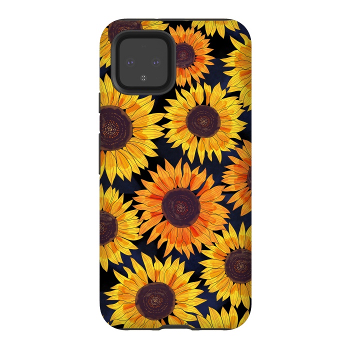 Pixel 4 StrongFit Sunflowers 2 by Laura Grant