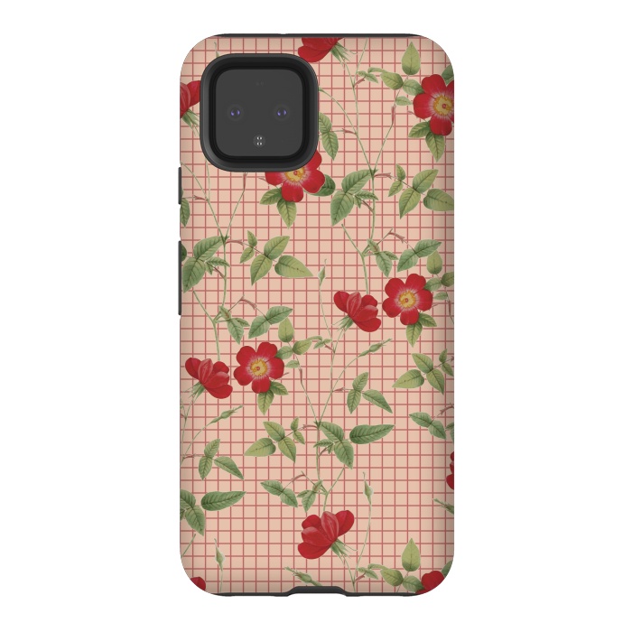 Pixel 4 StrongFit Red Roses by Zala Farah