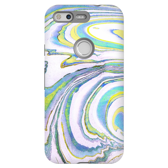 Pixel StrongFit Colorful marble festival stripes by Oana 