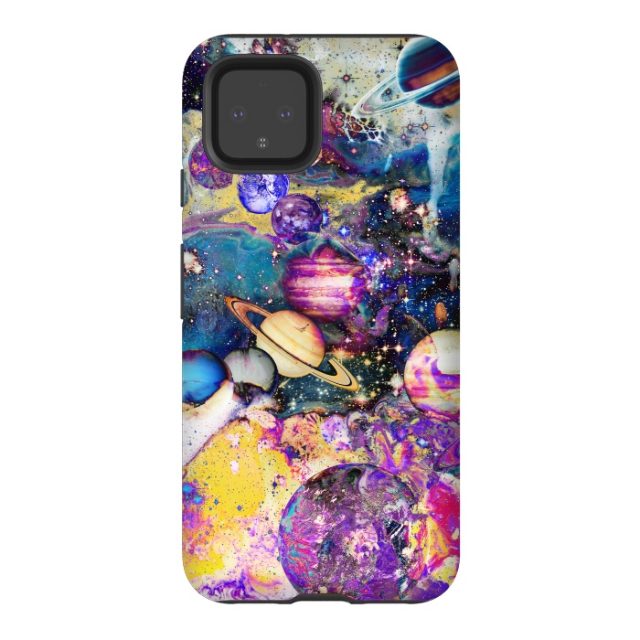 Pixel 4 StrongFit Colorful psychedelic space illustration by Oana 