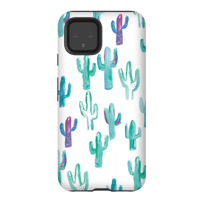 Pixel 4 StrongFit Mint cacti by lauradidthis