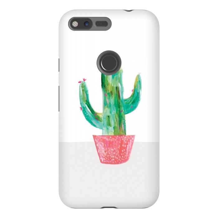 Pixel XL StrongFit Cactus in coral pot by lauradidthis