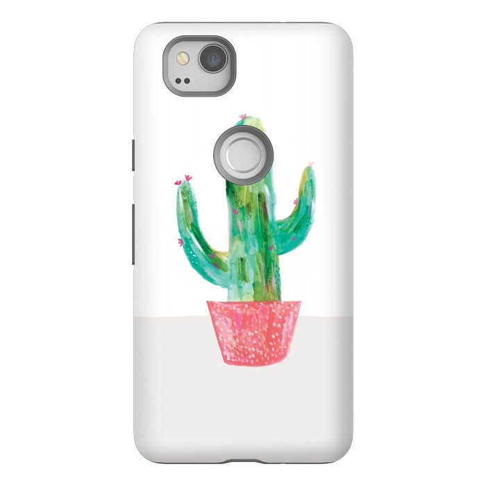 Pixel 2 StrongFit Cactus in coral pot by lauradidthis