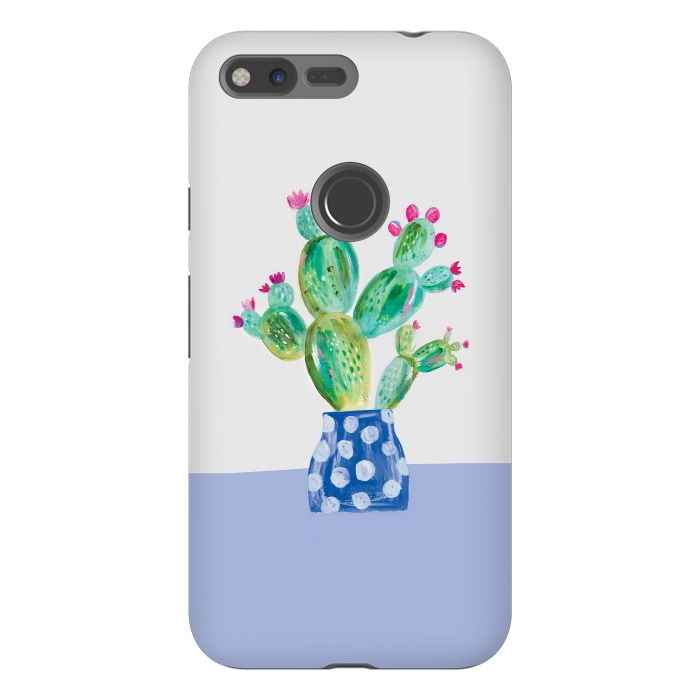 Pixel XL StrongFit Prickly pear cactus by lauradidthis