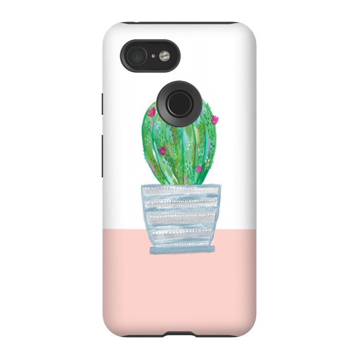 Pixel 3 StrongFit cactus in grey pot by lauradidthis