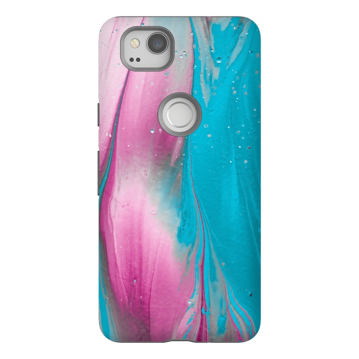 Pixel 2 StrongFit Feminine Fantasy Texture Pink Blue by Andrea Haase